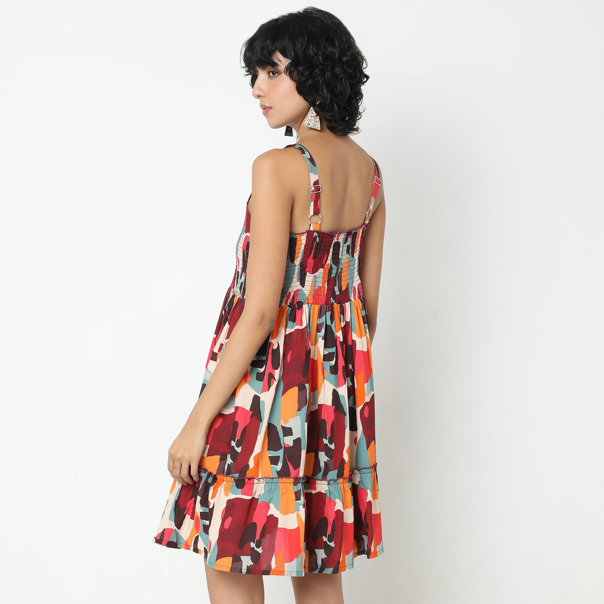 Flare Fit Printed Dress