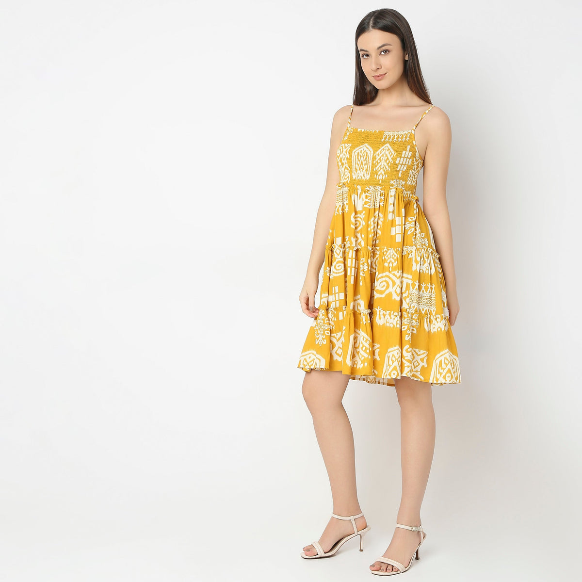 Flare Fit Printed Dress