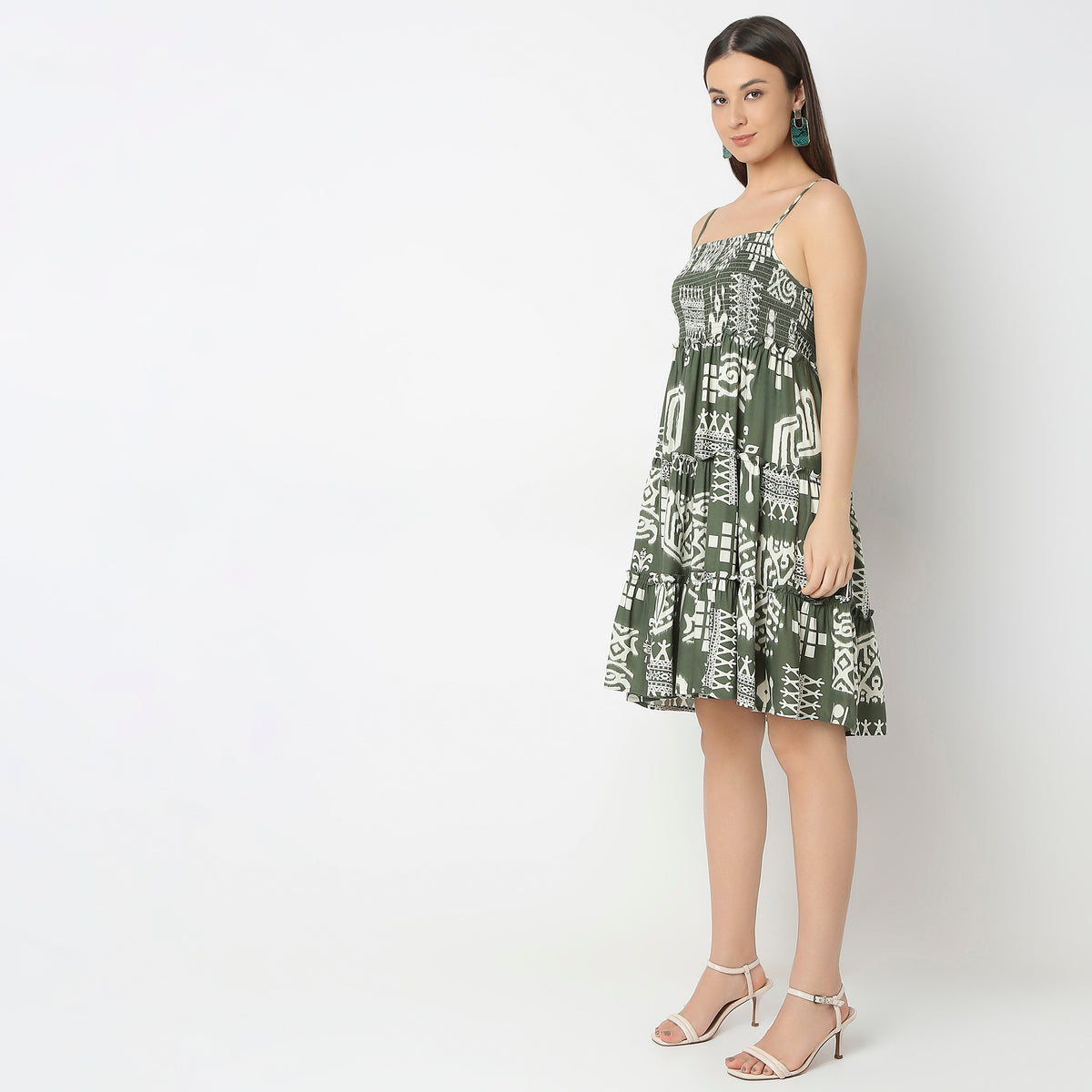 Flare Fit Printed Dress