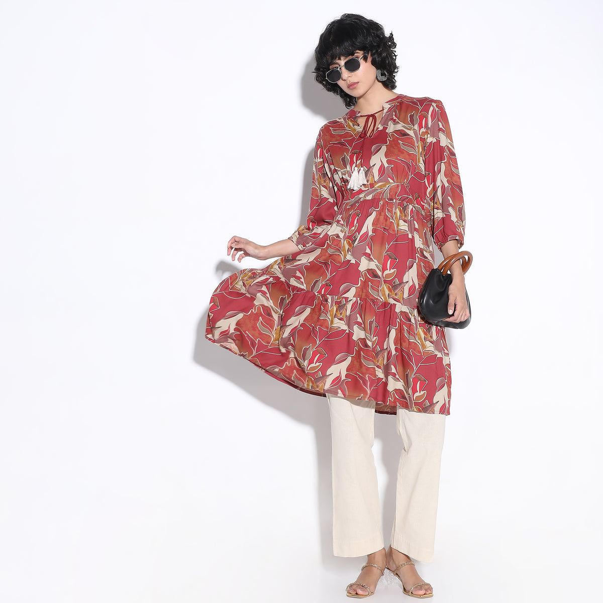 Flare Fit Printed Kurta