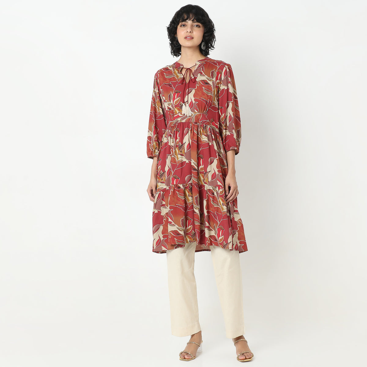 Flare Fit Printed Kurta