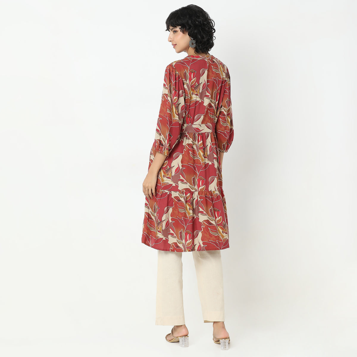 Flare Fit Printed Kurta