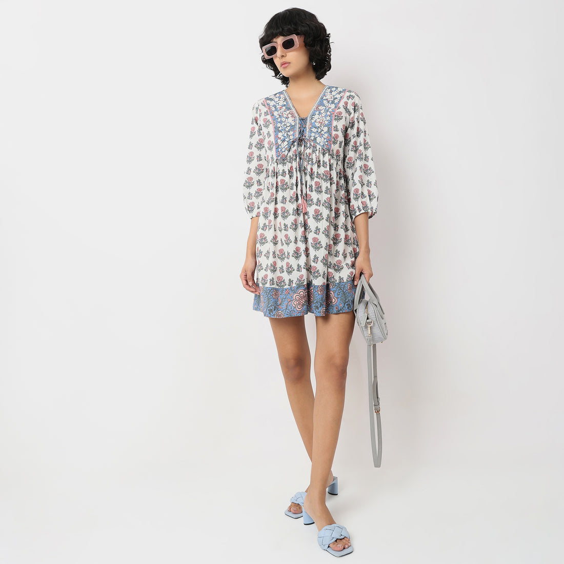 Flare Fit Printed Dress