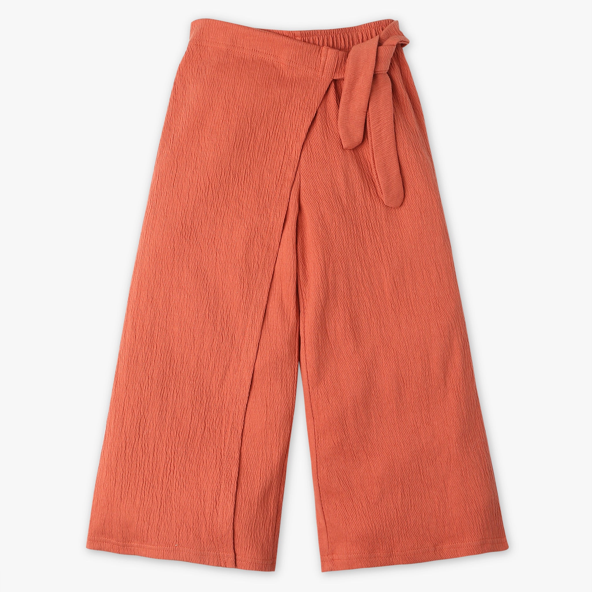 Girls Wide Leg Solid Regular Length Mid Rise Palazzos