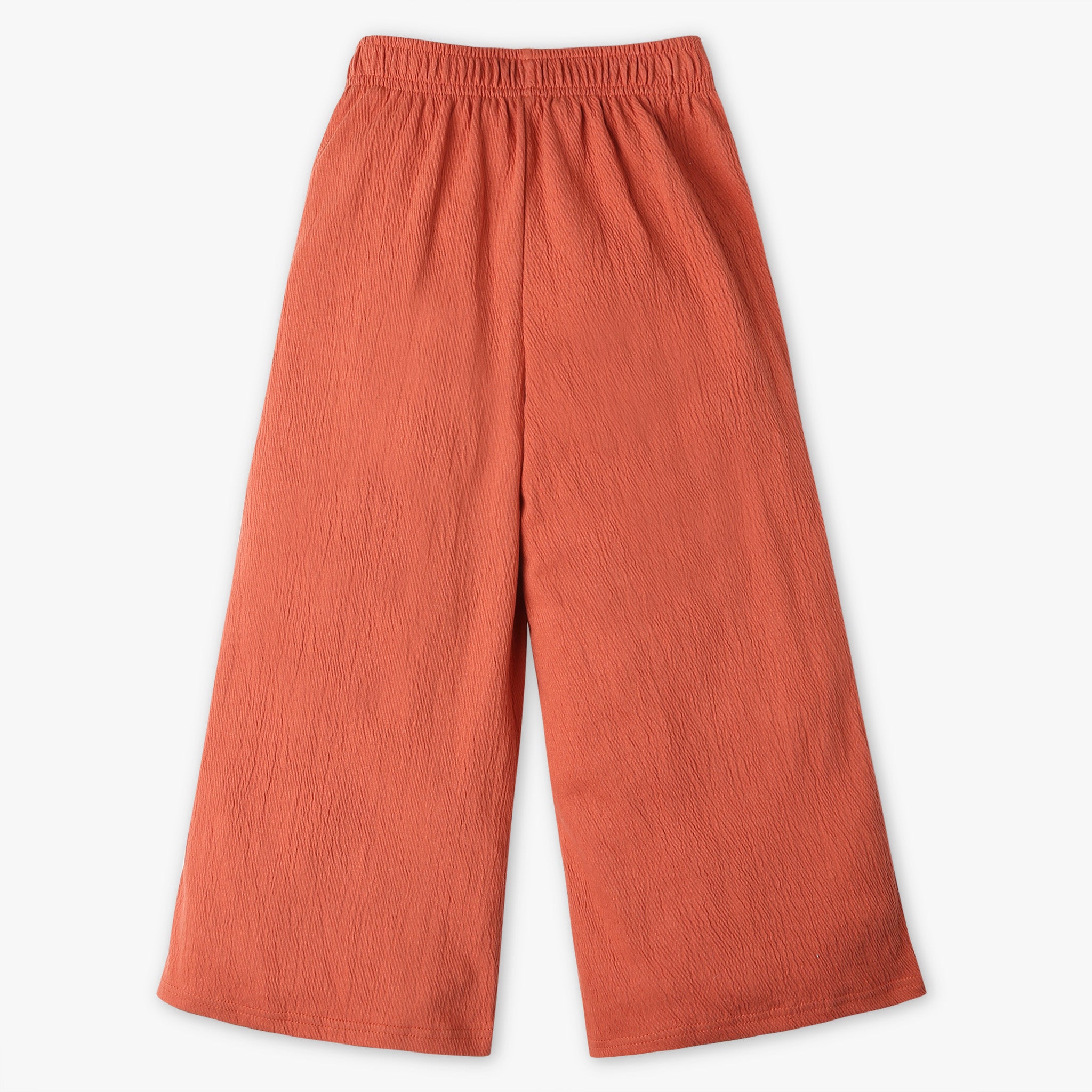 Girls Wide Leg Solid Regular Length Mid Rise Palazzos