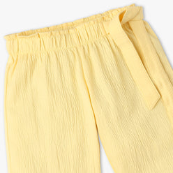 Girls Stylish Culottes With Paper Bag Waistband and Belt