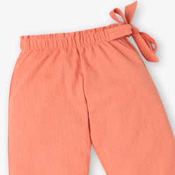 Girls Stylish Culottes With Paper Bag Waistband and Belt