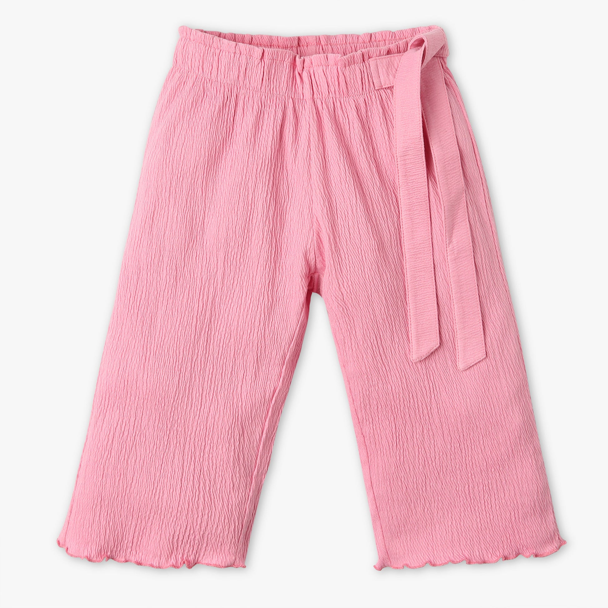 Girls Stylish Culottes With Paper Bag Waistband and Belt