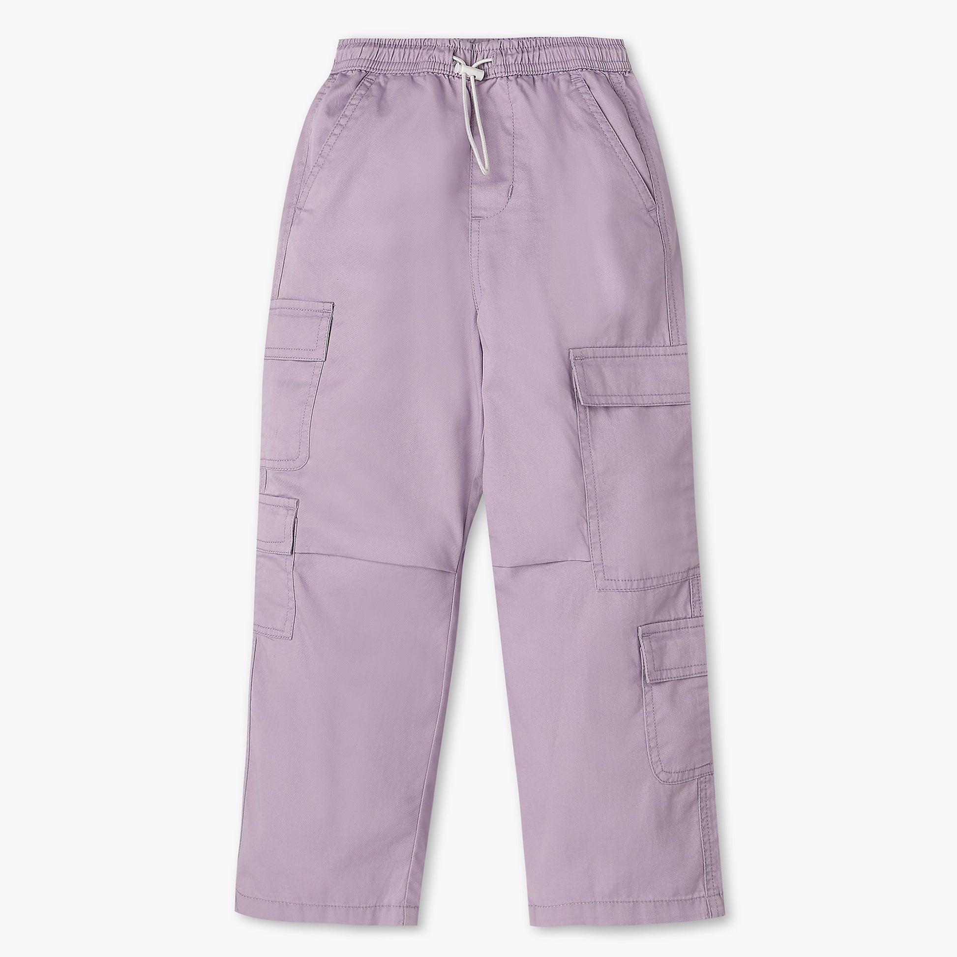 Girls Solid Full Length Joggers