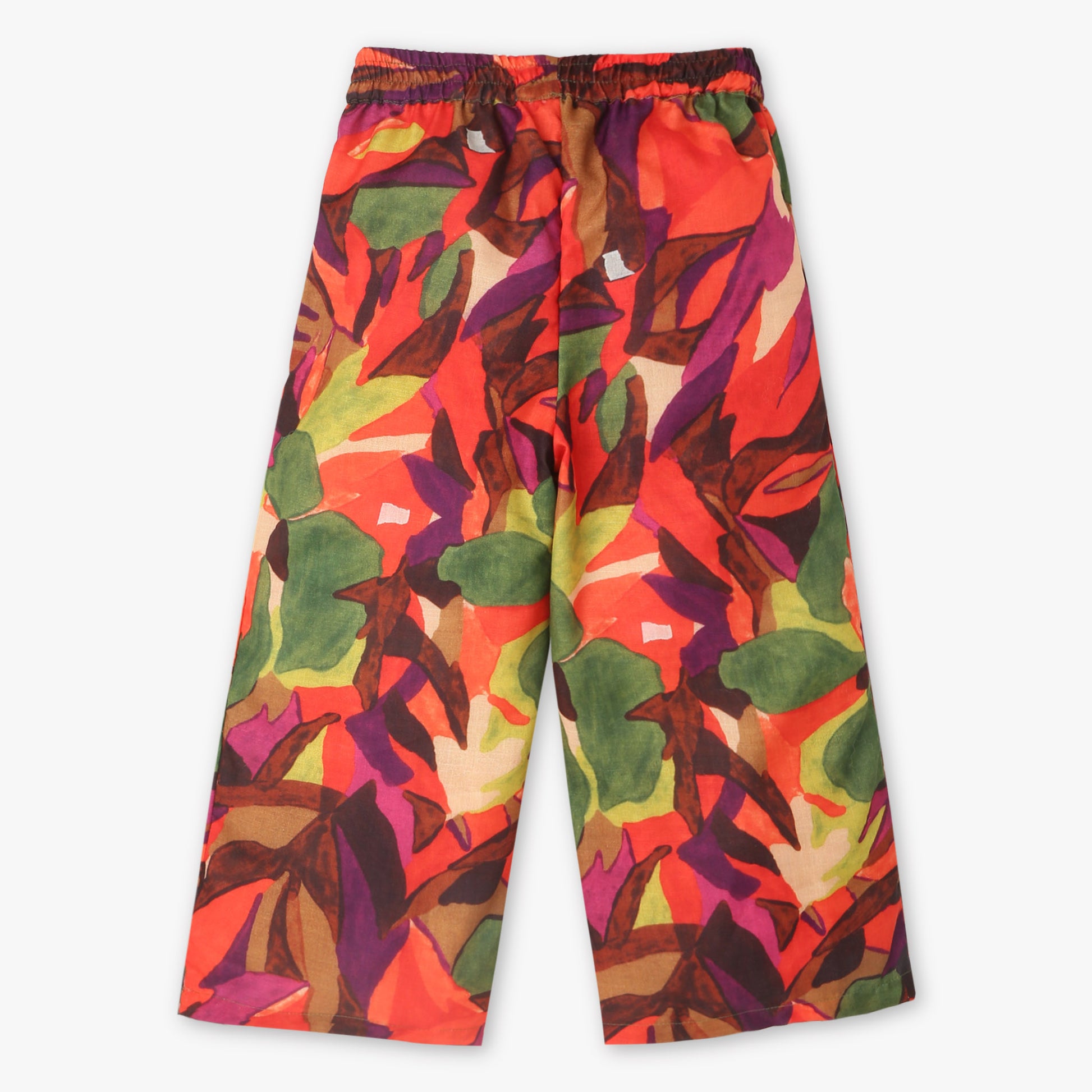 Girls Full Length Fashion Comfort Fit Flower Palazzos