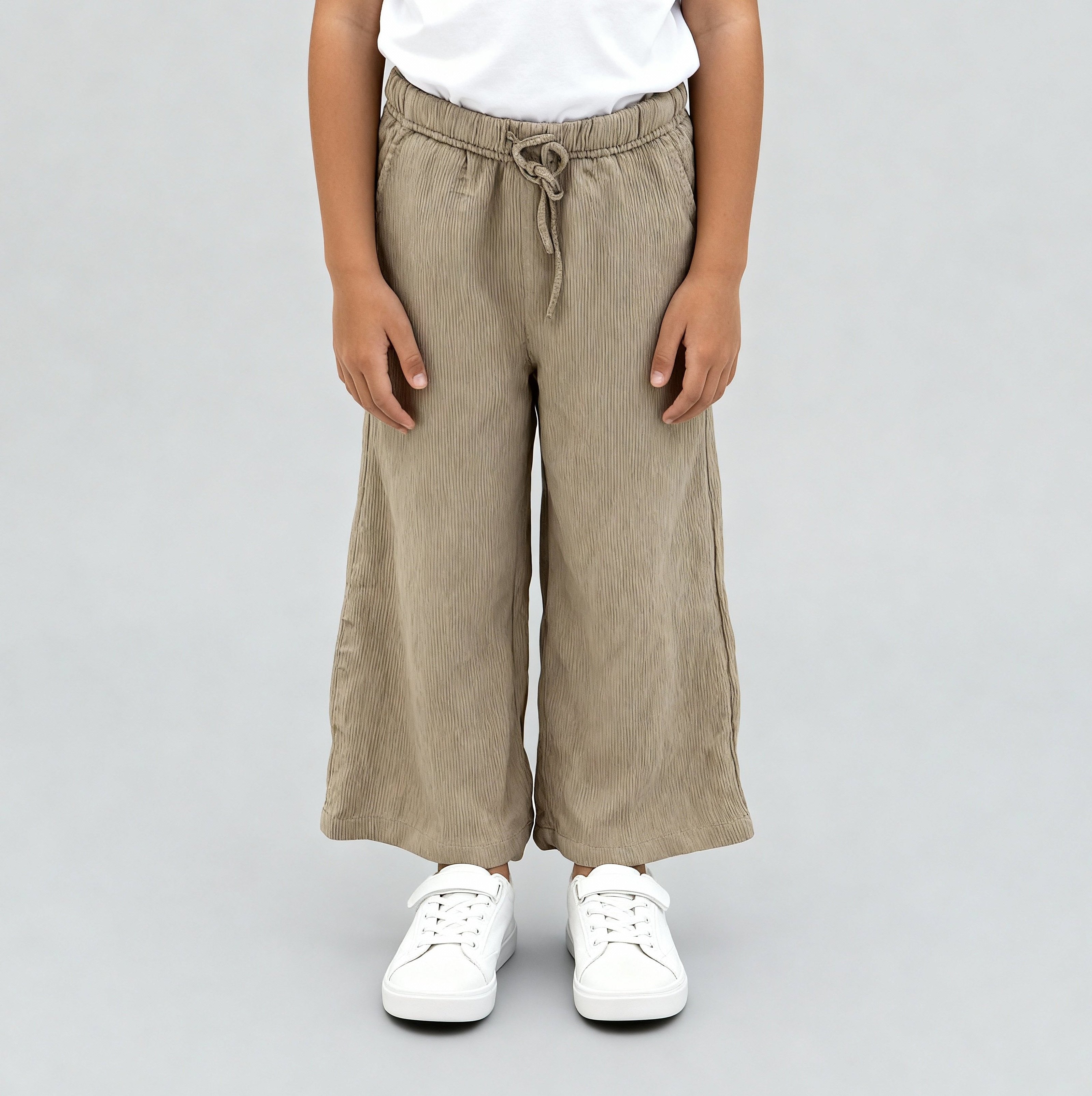 Girls Cotton Solid Palazzos