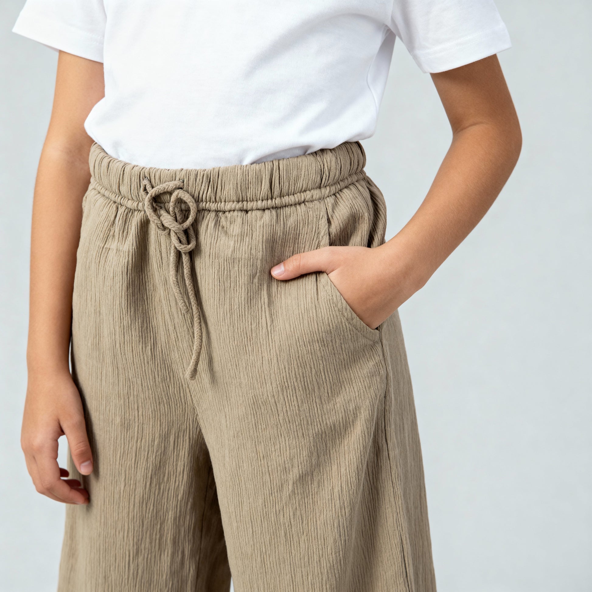 Girls Cotton Solid Palazzos