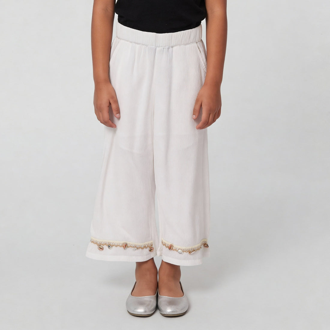 Girls Flared Poplin Pants