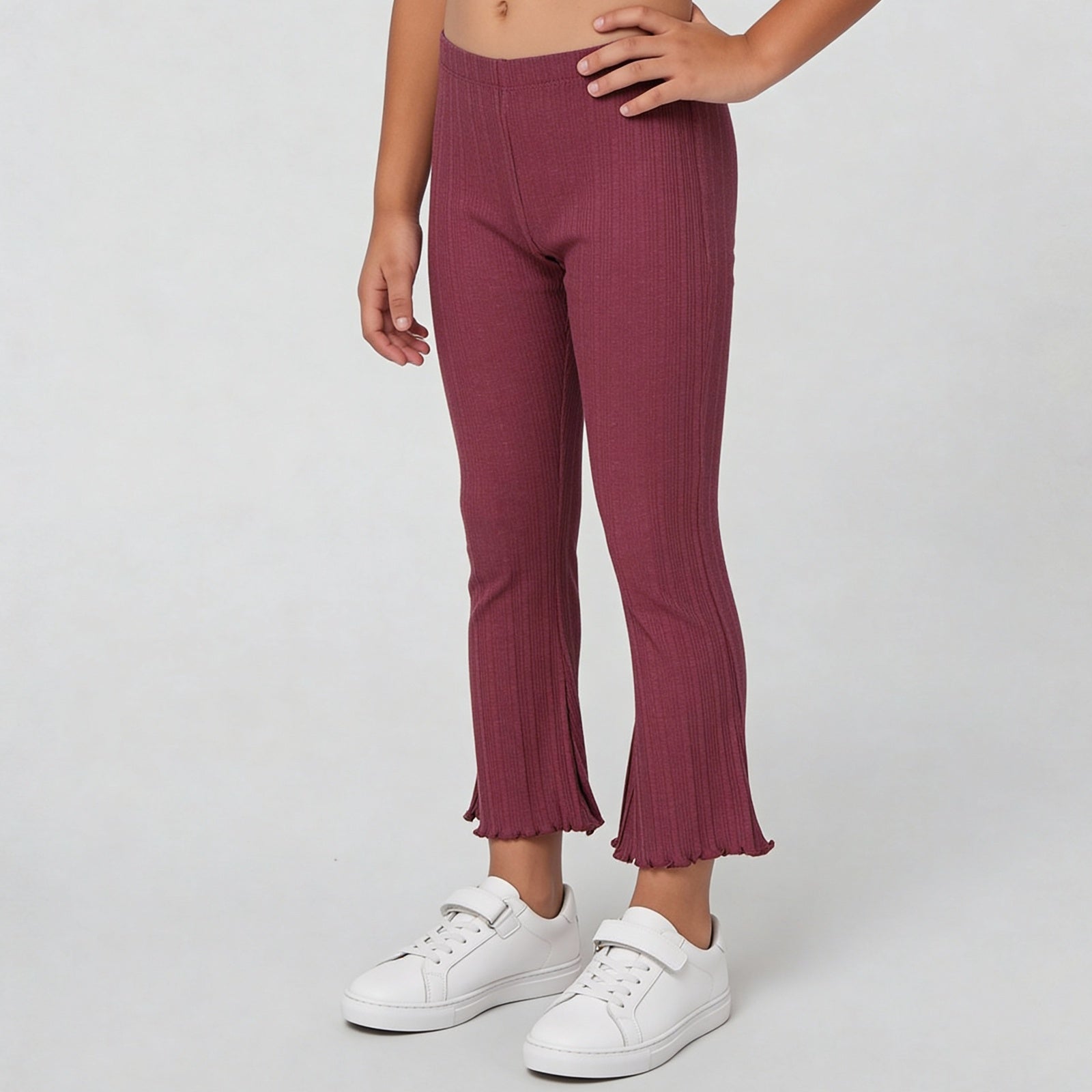 Girls Solid Slim Fit Palazzo Pants