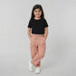 Girls Cotton Solid Joggers