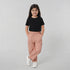 Girls Cotton Solid Joggers