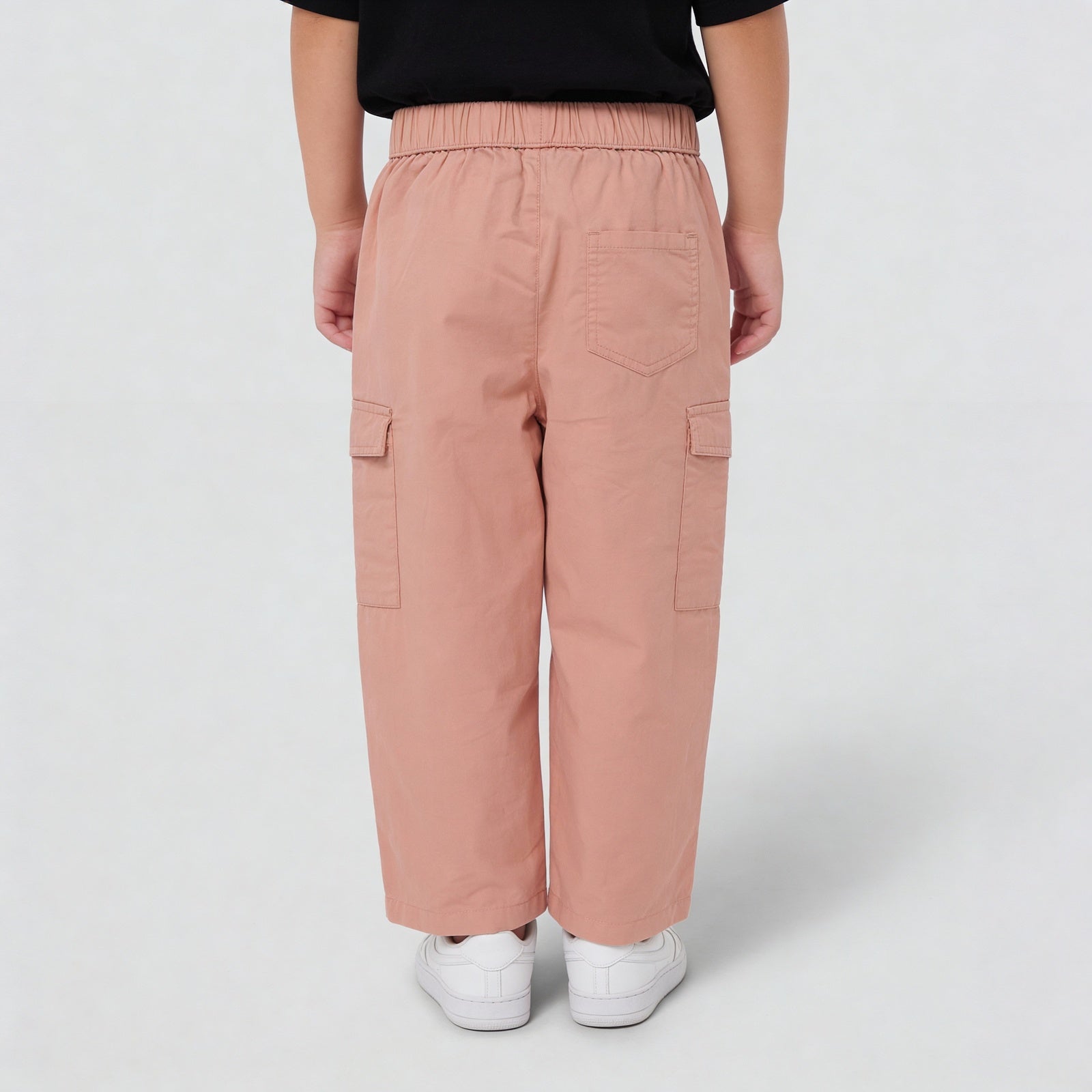 Girls Cotton Solid Joggers