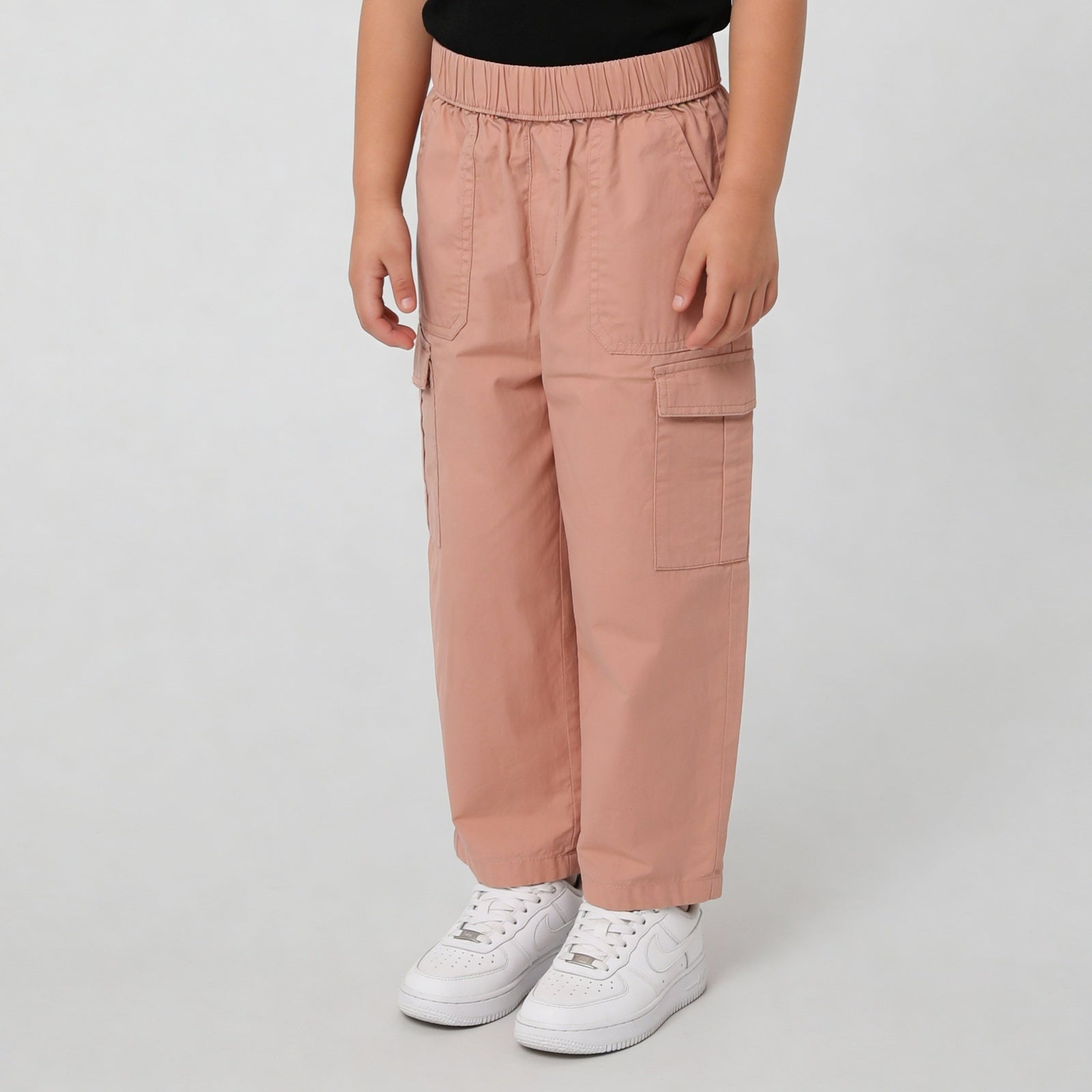 Girls Cotton Solid Joggers