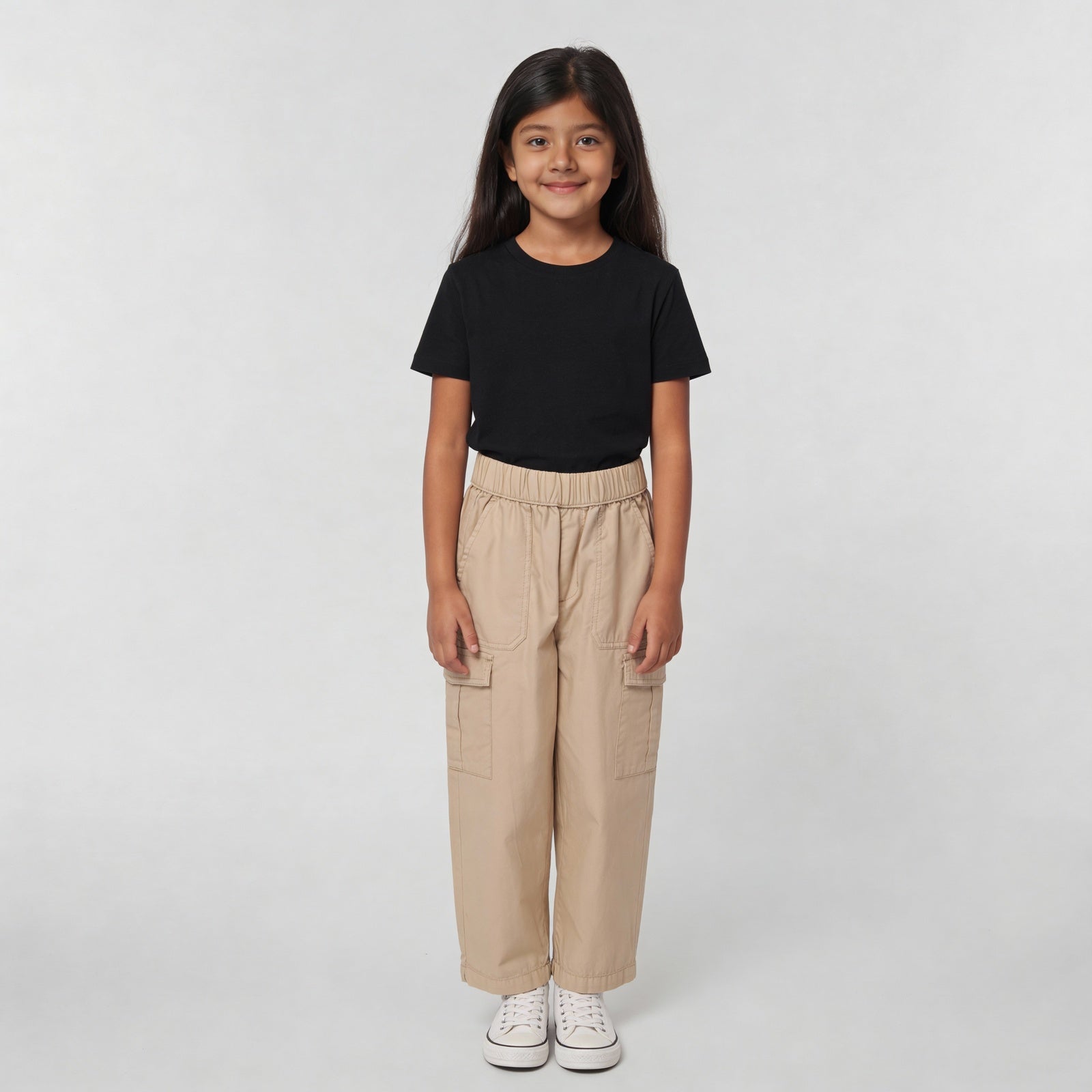 Girls Cotton Solid Joggers