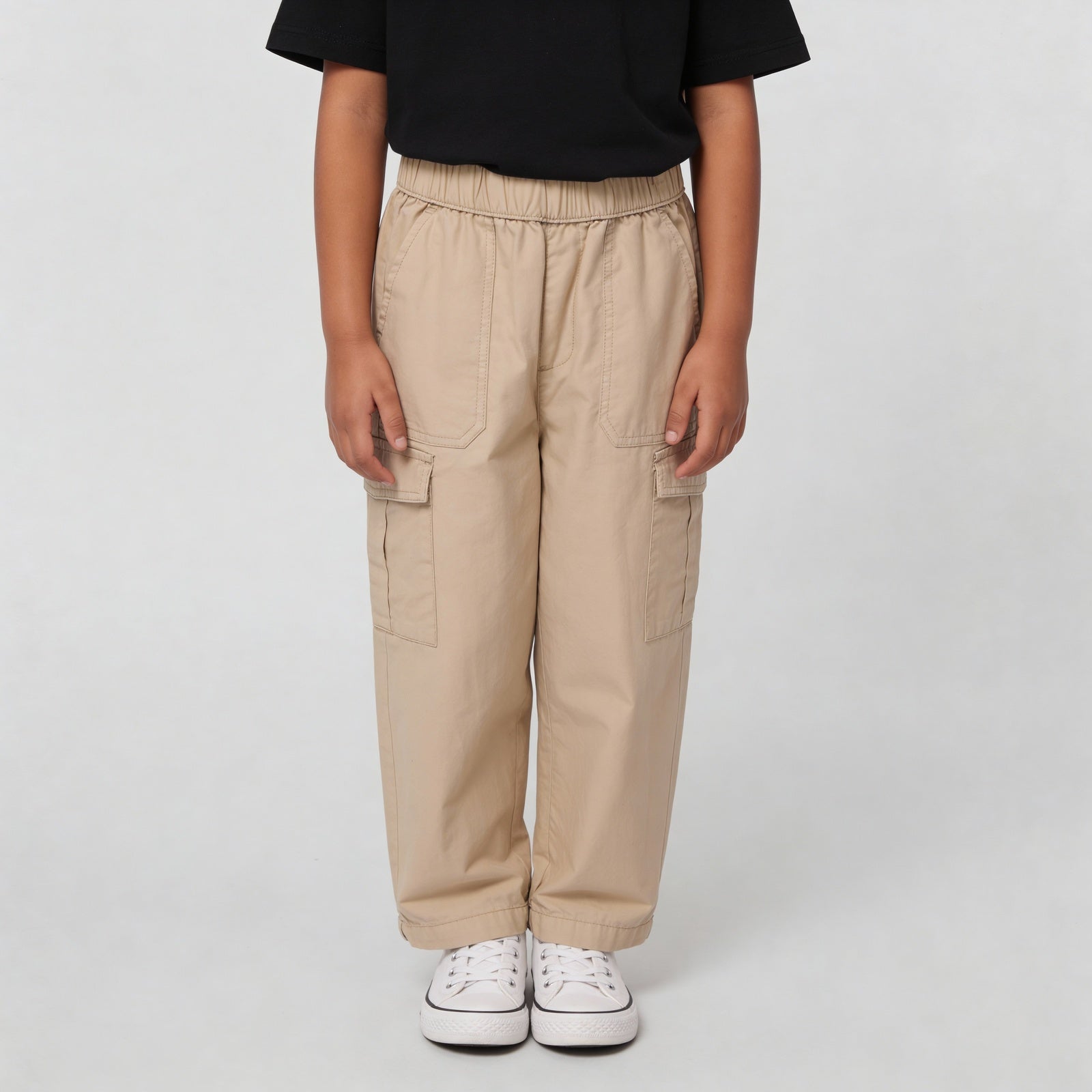 Girls Cotton Solid Joggers