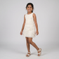 Girls Draped Gather Detail Lace Skirt