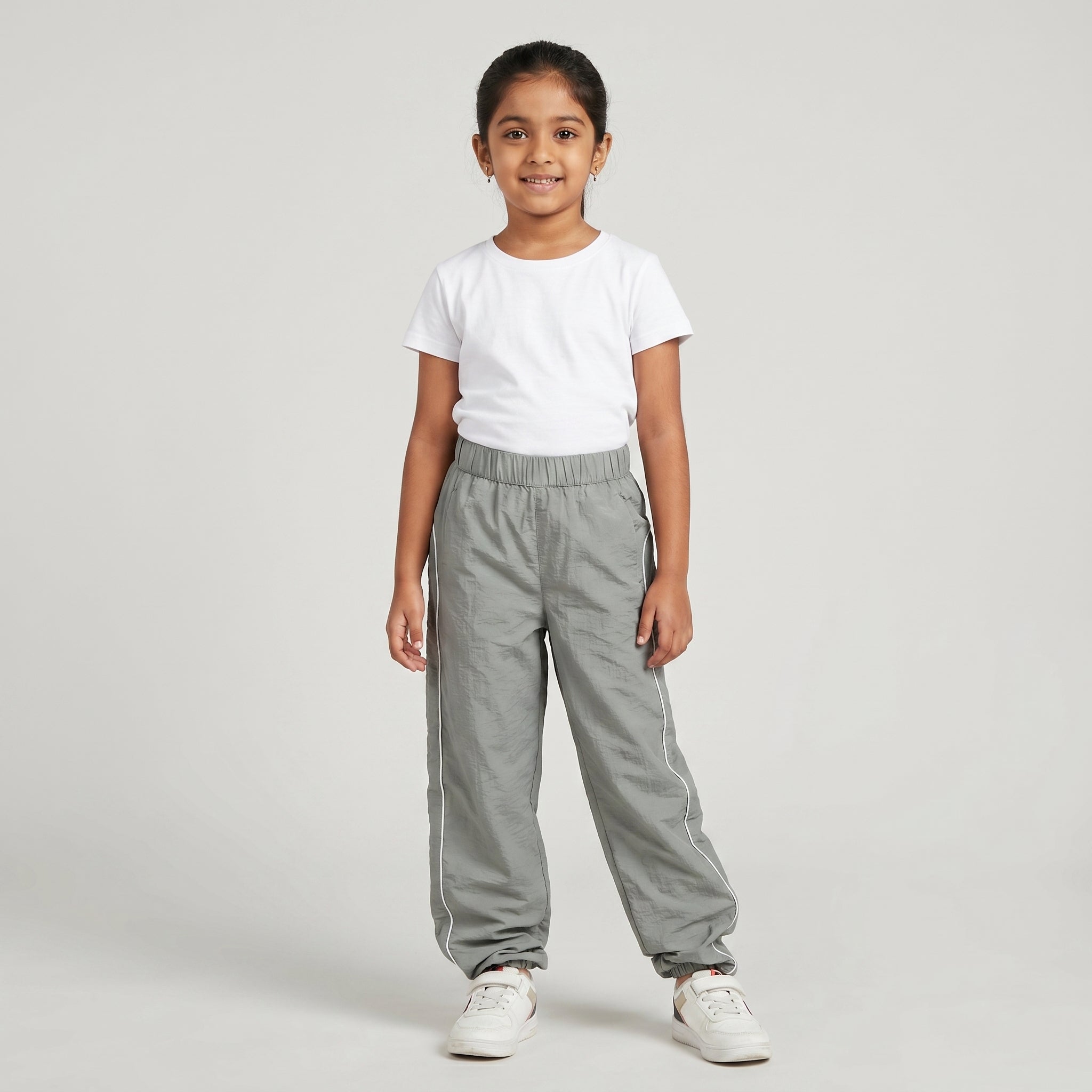 Girls Parachute Pant with Piping