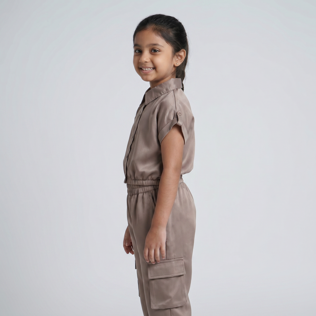 Girls Solid Straight Pants