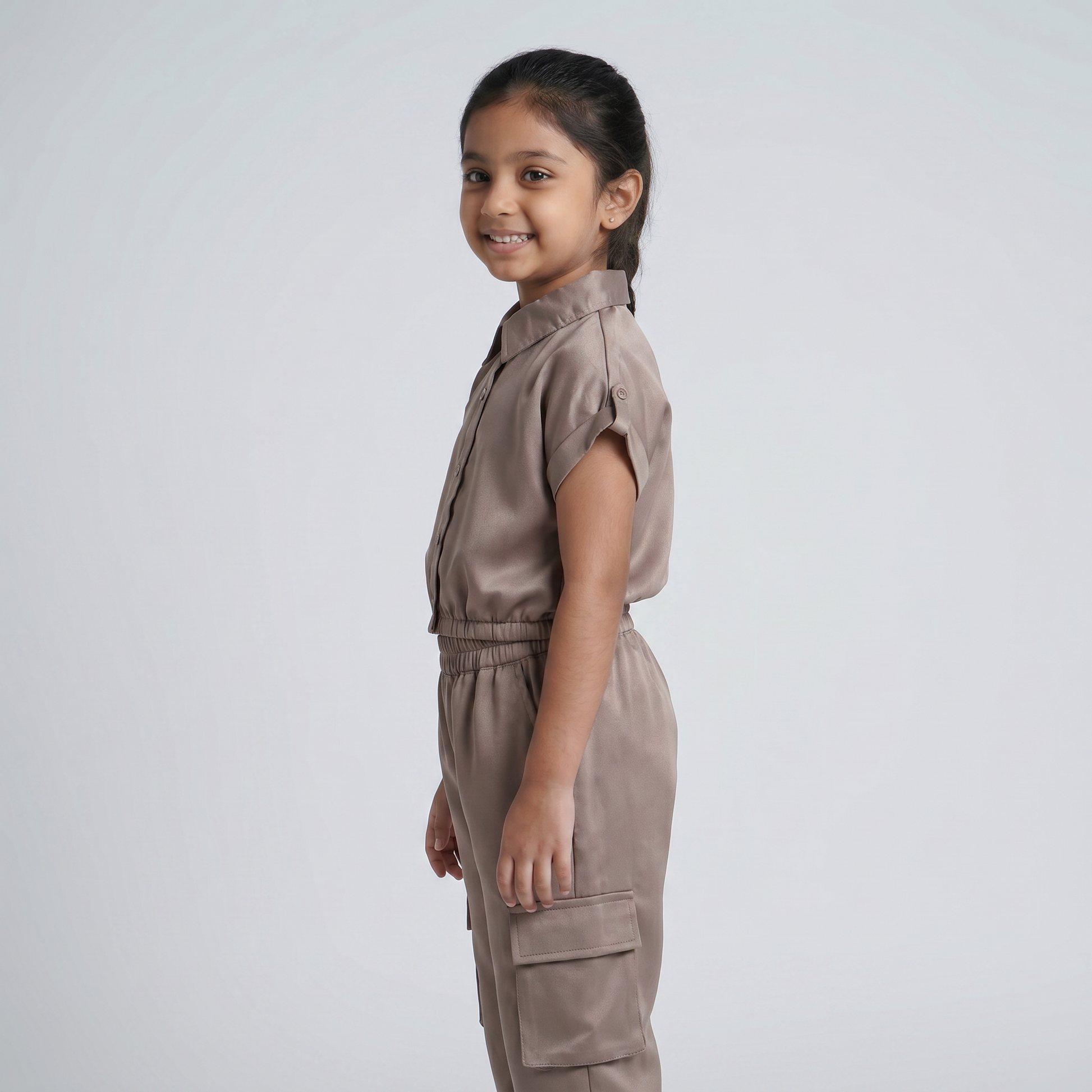 Girls Solid Straight Pants