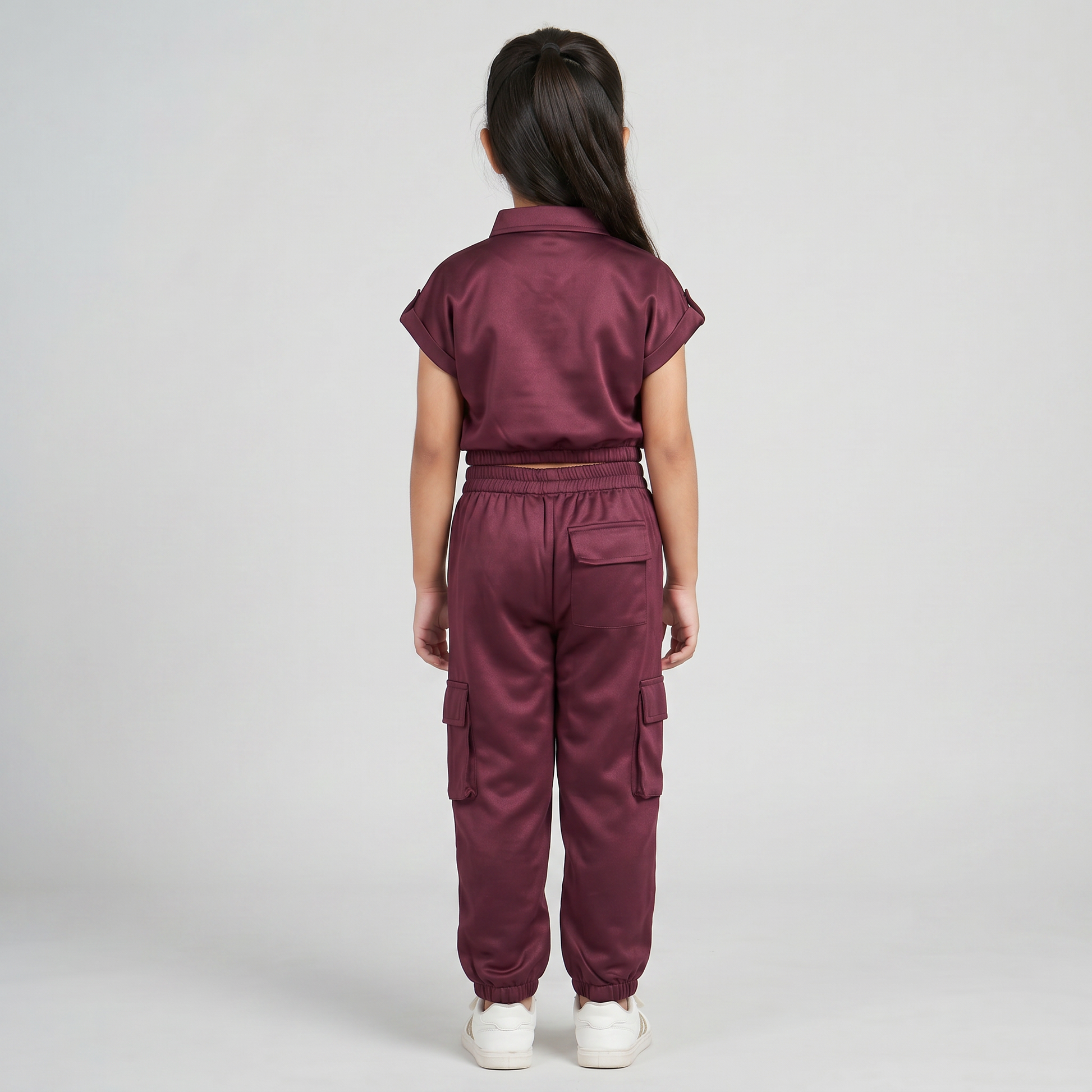 Girls Solid Straight Pants