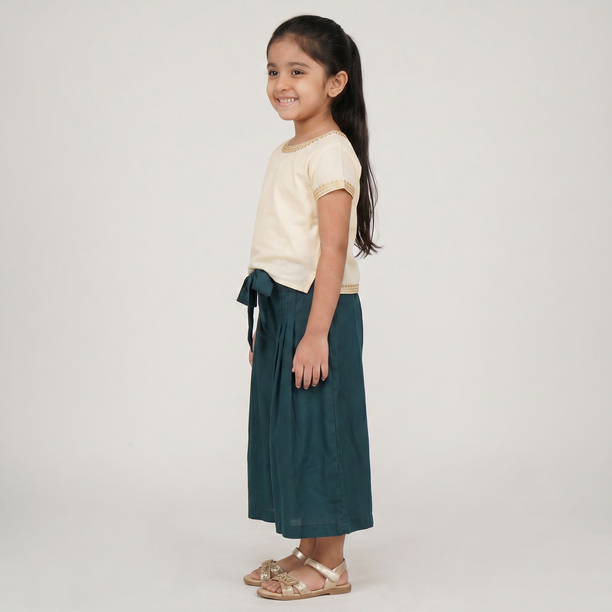 Girls Pin Striper Flared Pants
