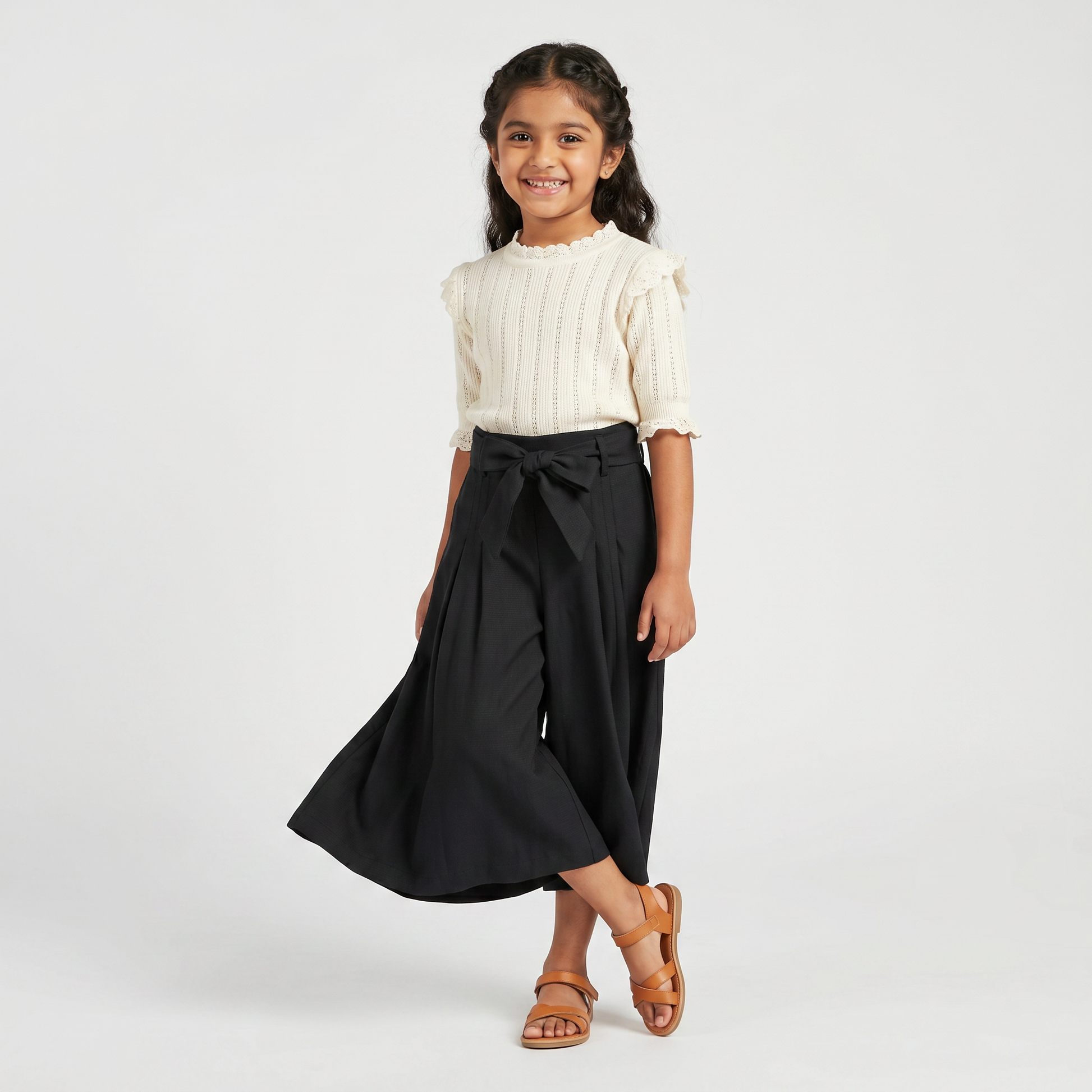 Girls Flared Pin Striper Pants