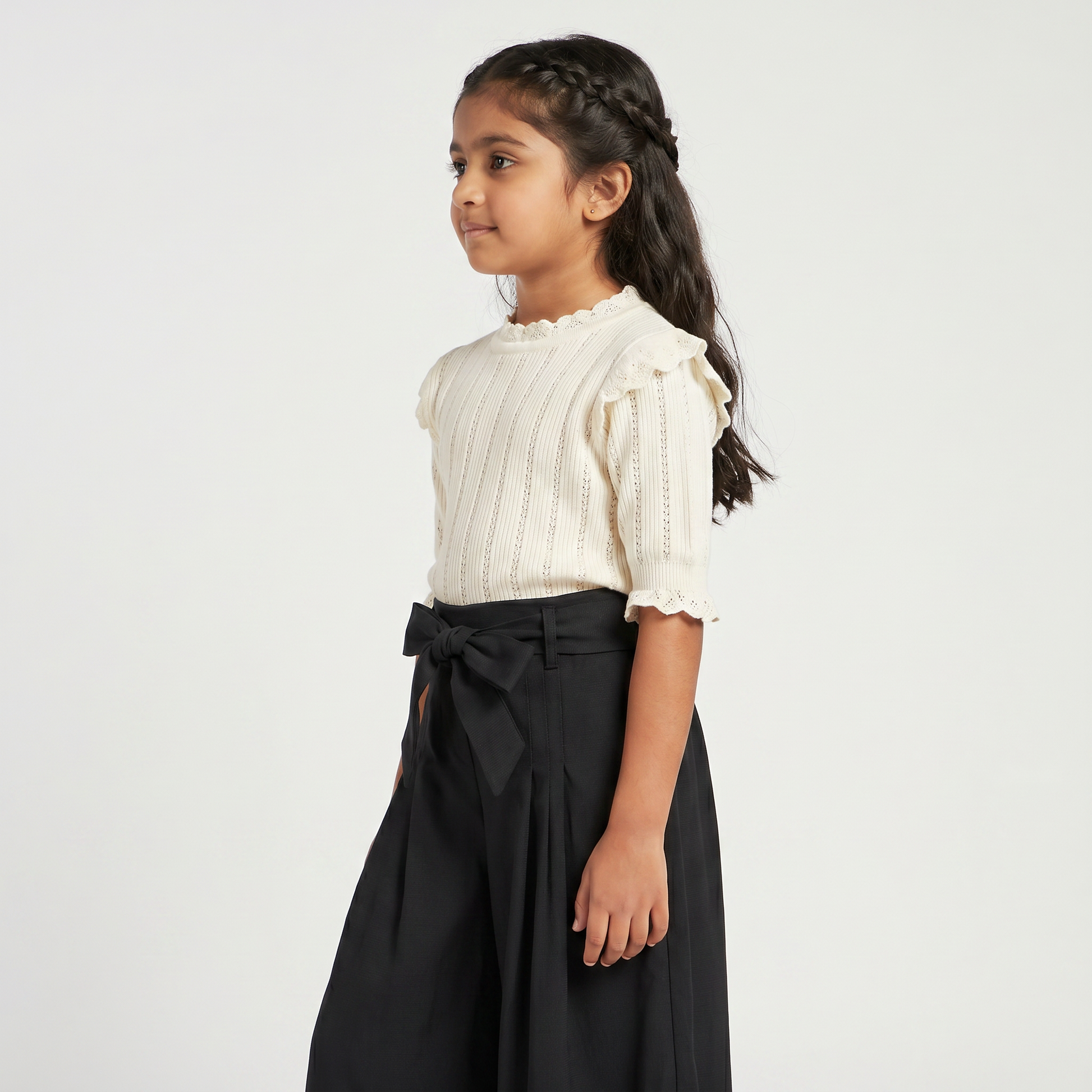 Girls Flared Pin Striper Pants
