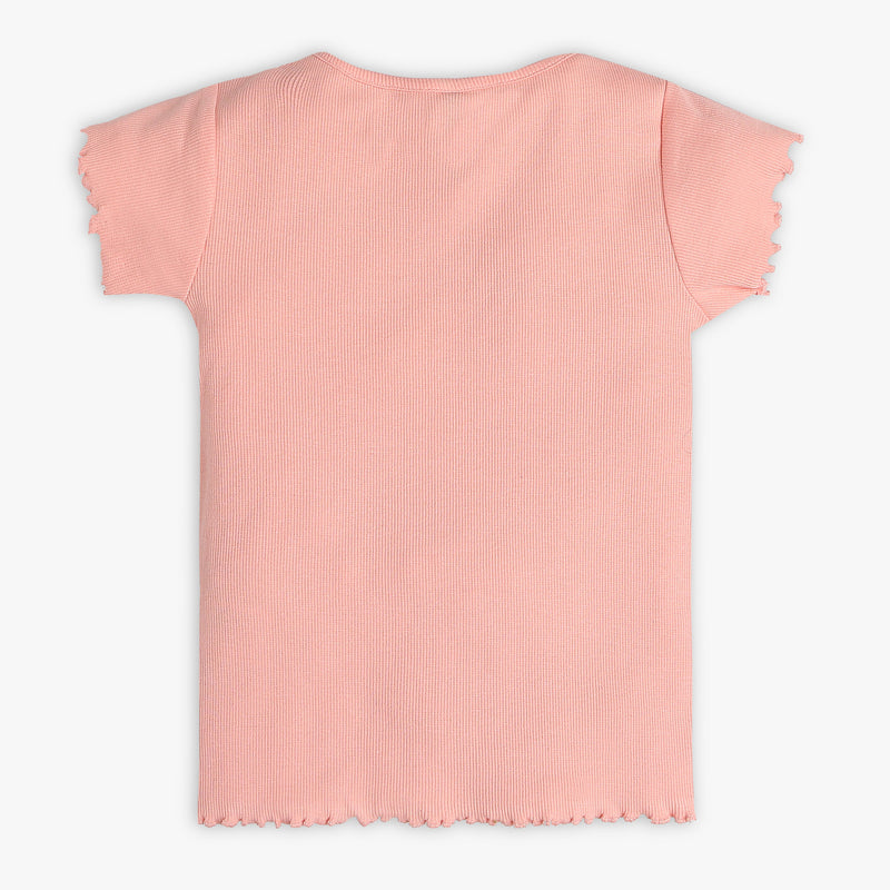 Girls Regular Fit Solid T-Shirt