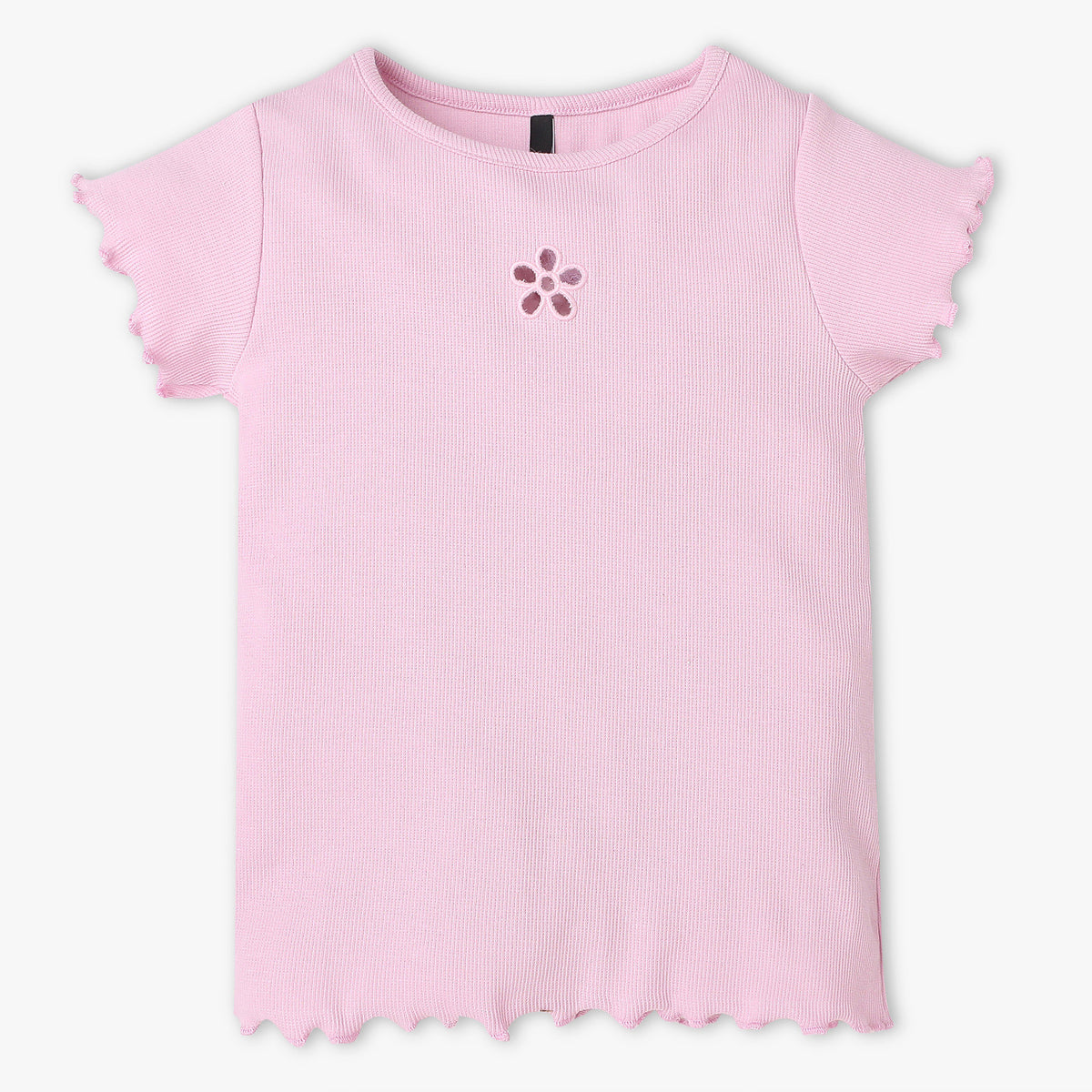 Girls Regular Fit Solid T-Shirt