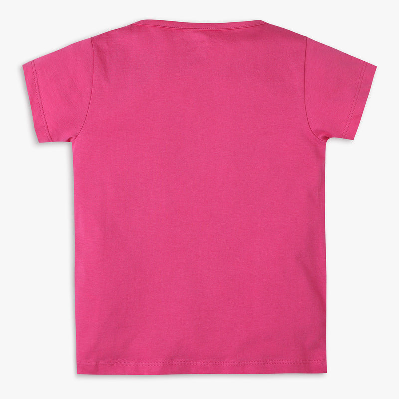 Girls Regular Fit Solid T-Shirt