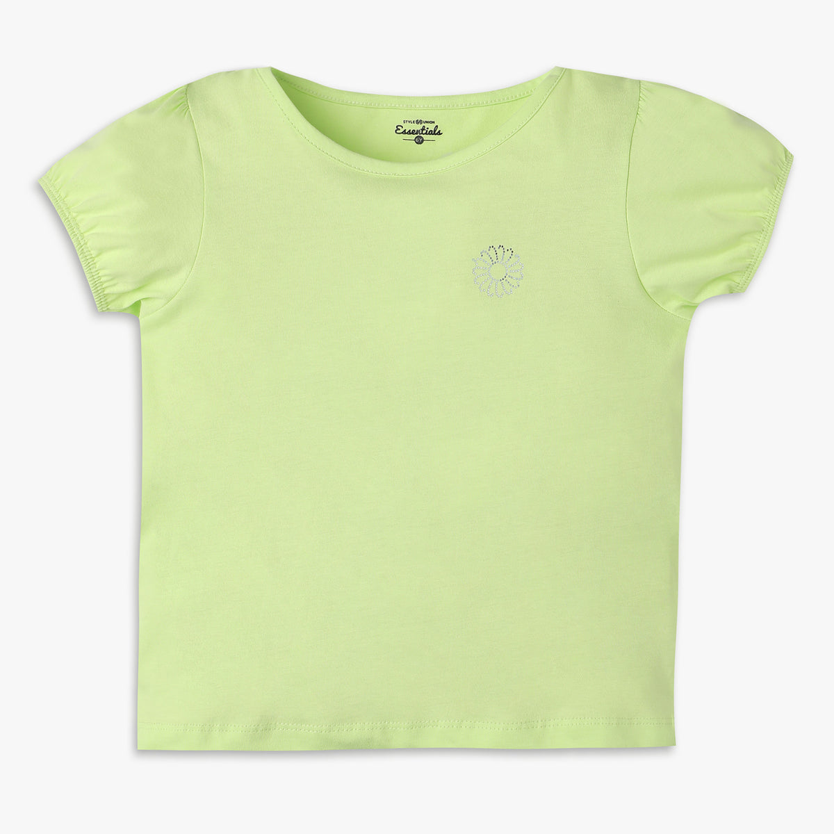 Girls Regular Fit Solid T-Shirt