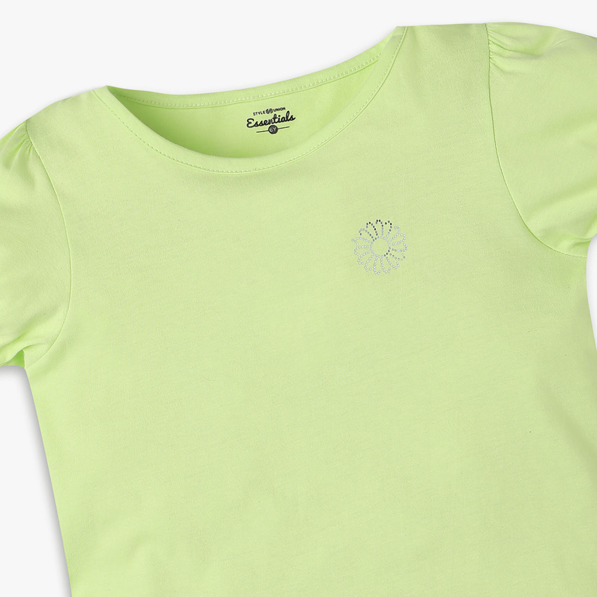 Girls Regular Fit Solid T-Shirt