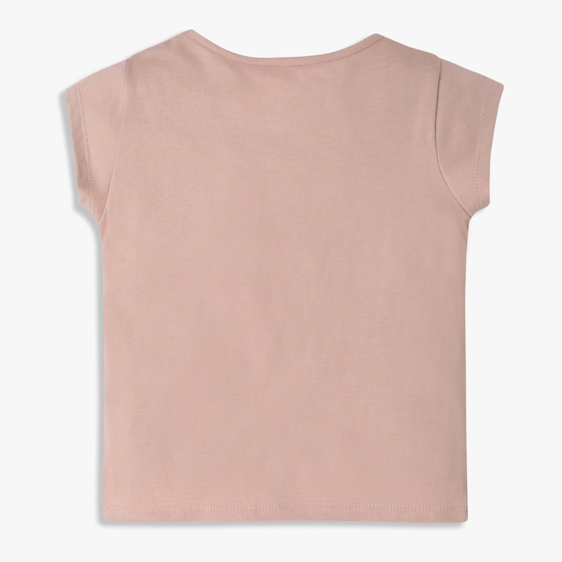 Girls Crew Neck All Day Essential Solid T-Shirt