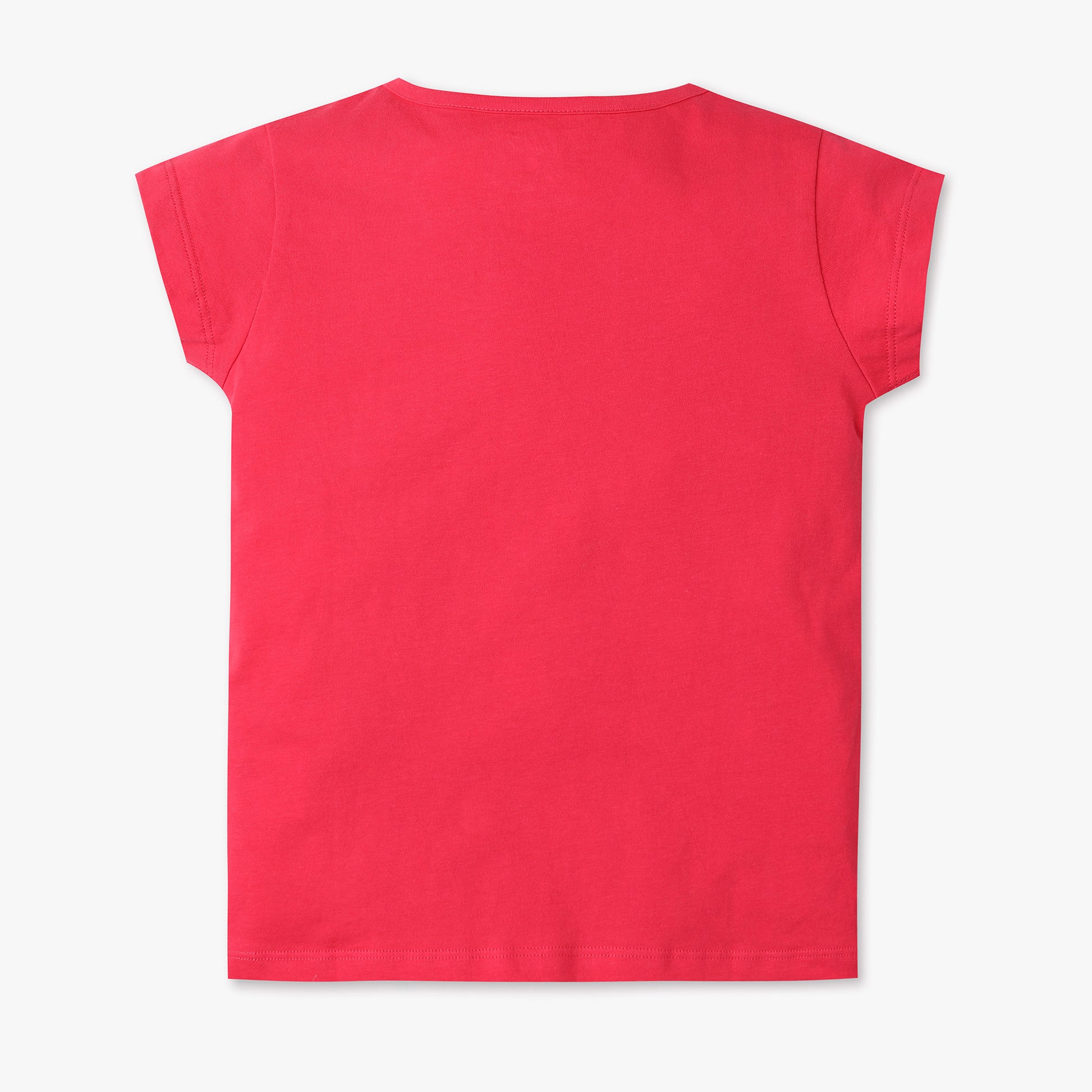 Girls Crew Neck All Day Essential Solid T-Shirt