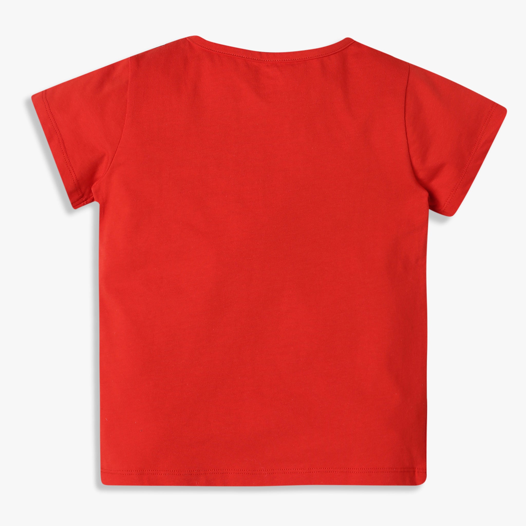 Girls Crew Neck All Day Essential Solid T-Shirt