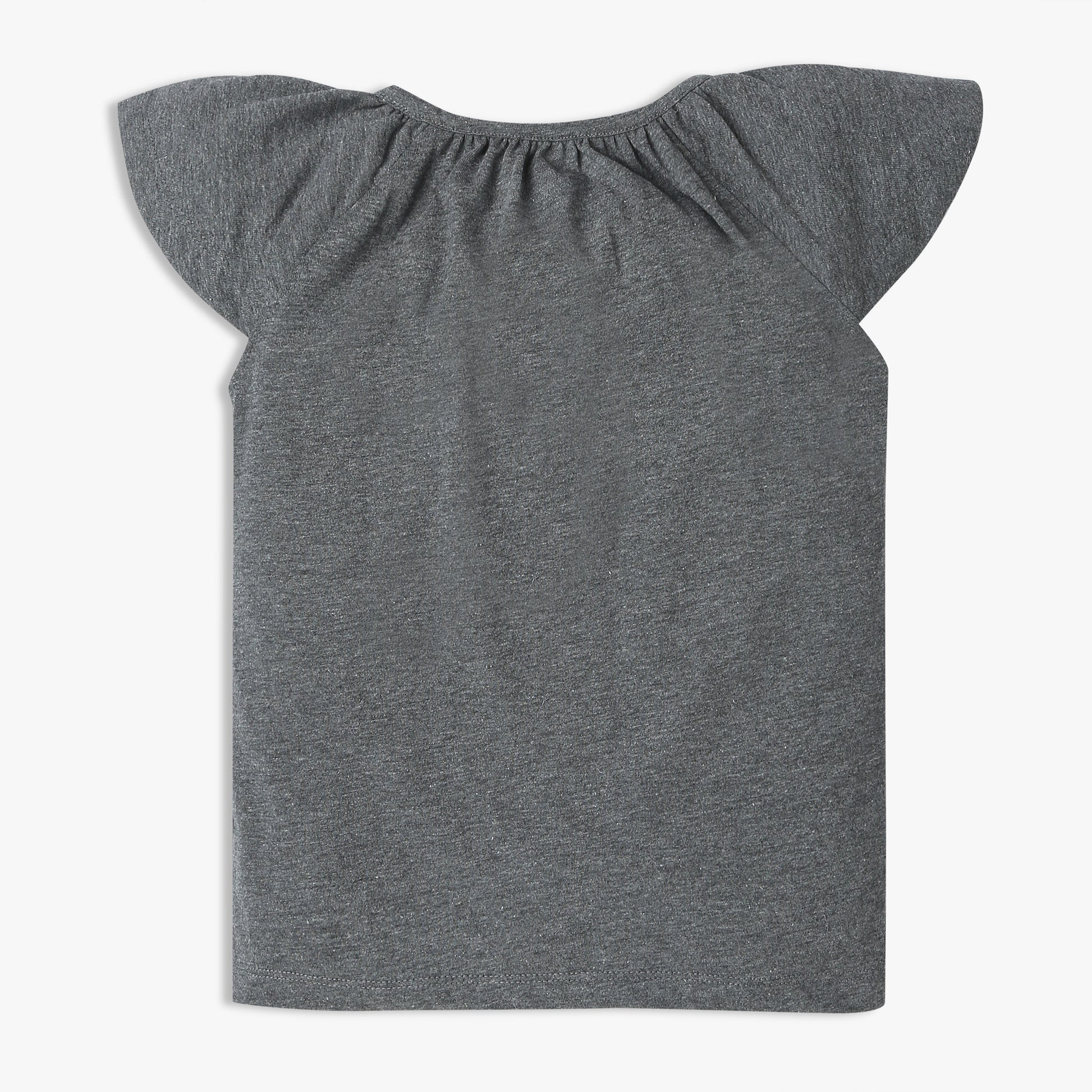 Girls Regular Fit Solid Crew Neck T-Shirt