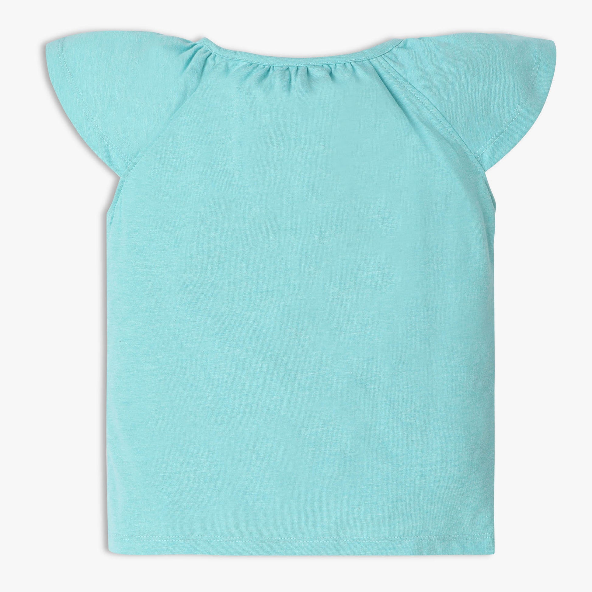 Girls Regular Fit Solid Crew Neck T-Shirt