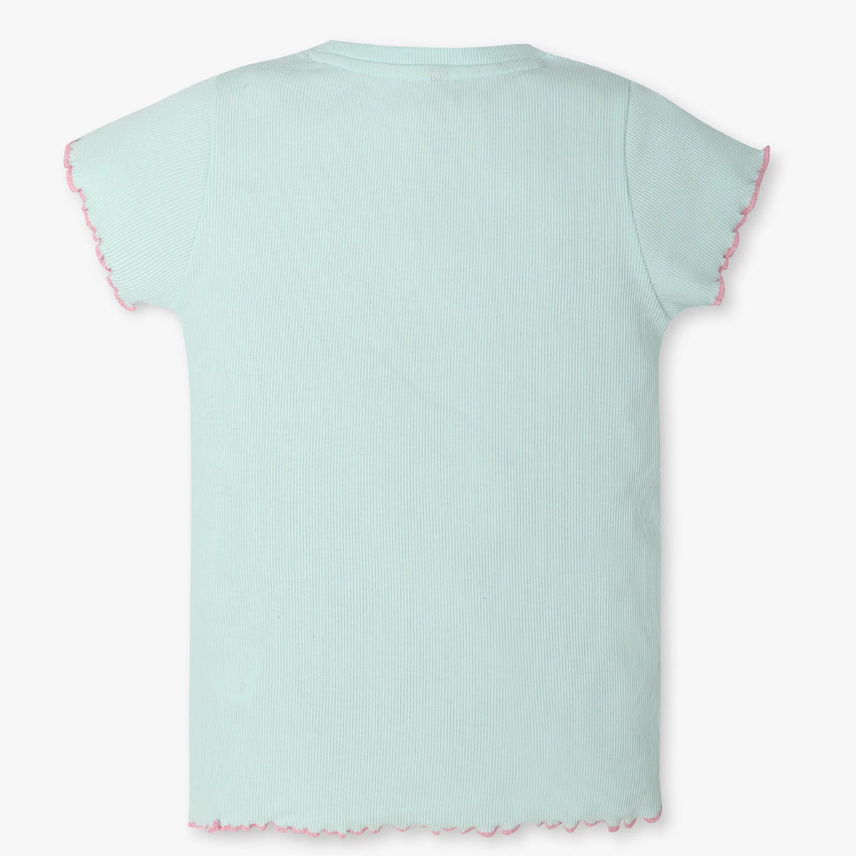 Girls Regular Fit Solid Crew Neck T-Shirt