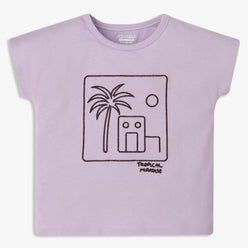 Girls Cotton Graphic Weekend T-Shirt 