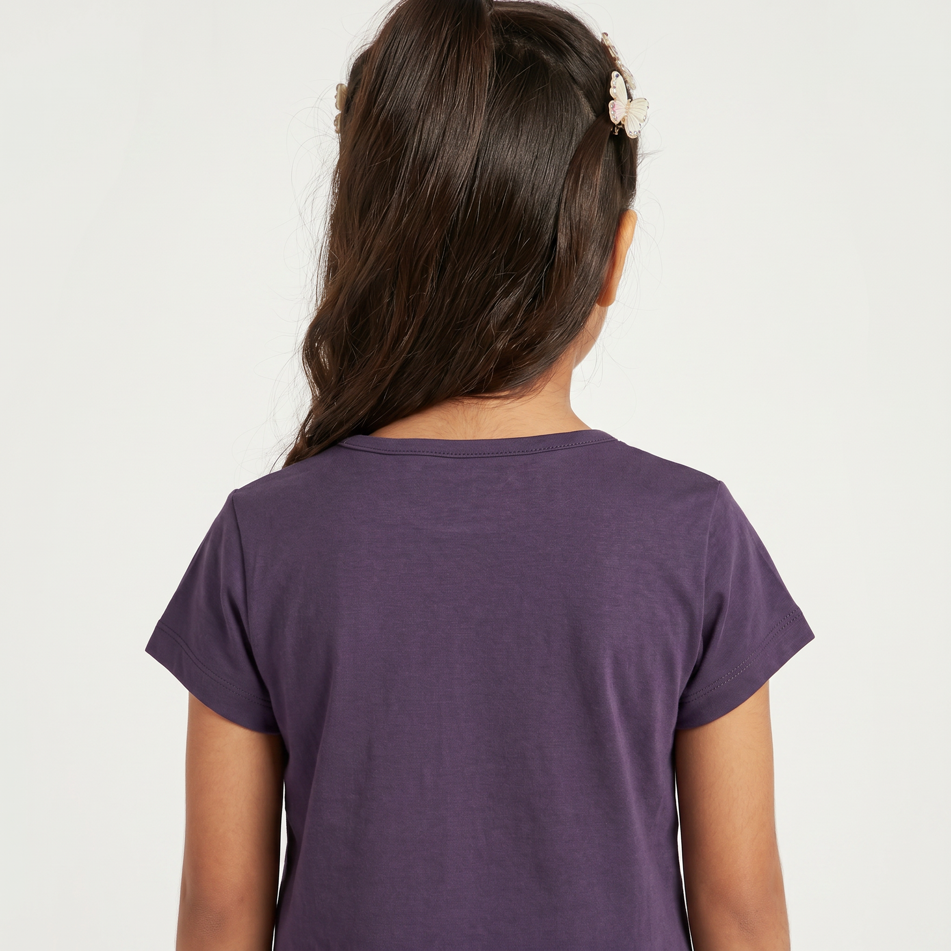 Girls Cotton Crew Neck T-Shirt