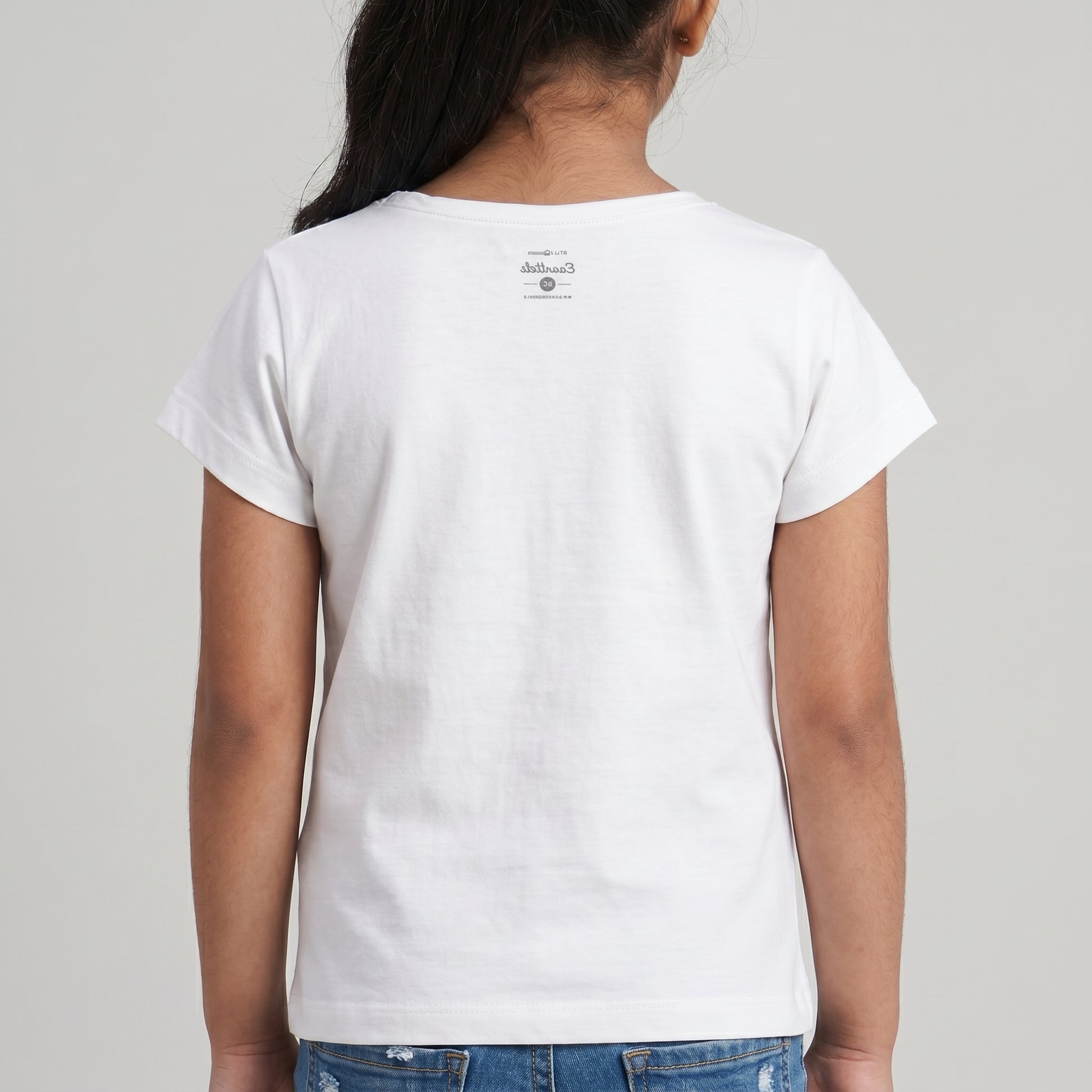 Girls Cotton Crew Neck T-Shirt