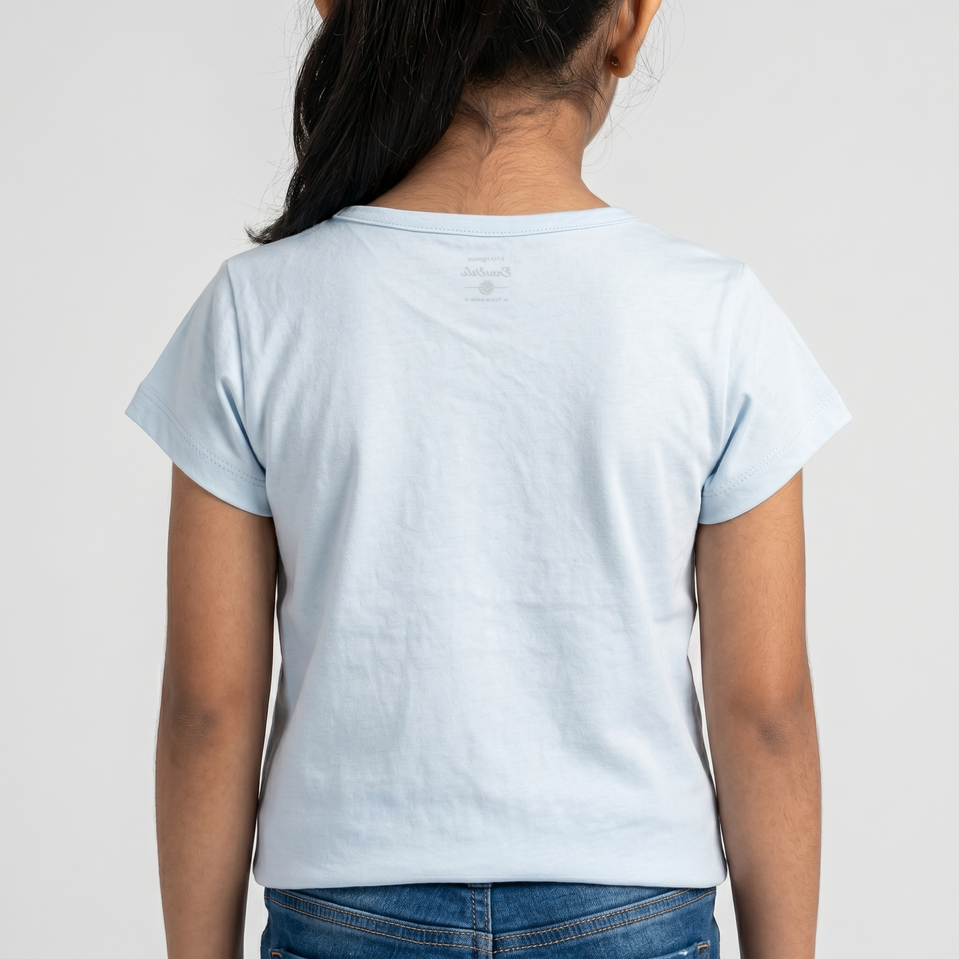 Girls Cotton Crew Neck T-Shirt