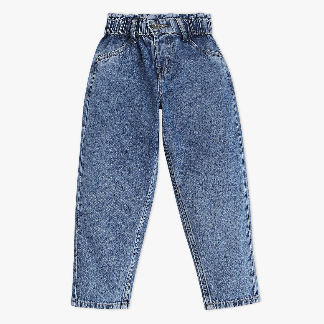 Slouch Fit Solid Ankle Length Mid Rise Pants
