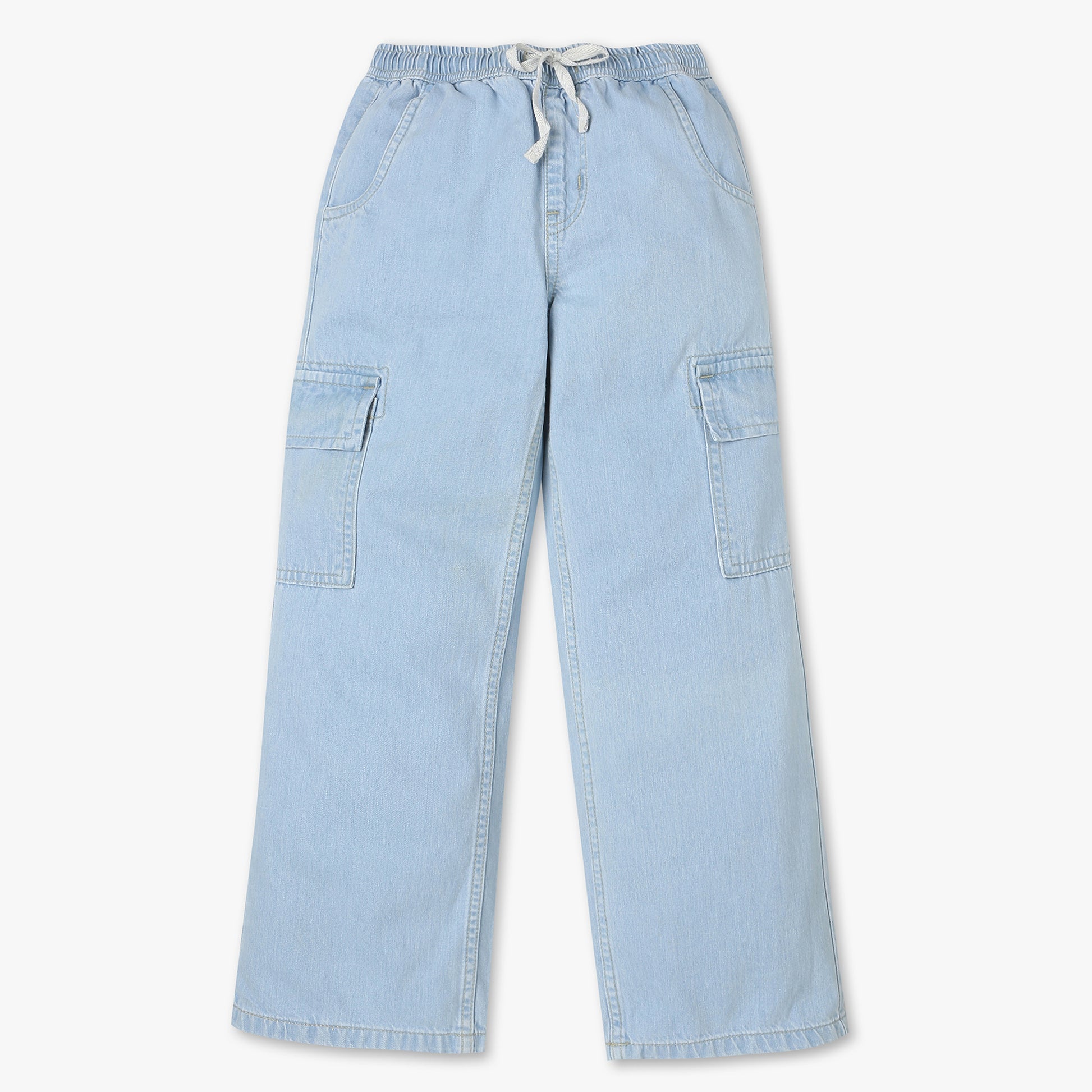 Girls Cotton Fabric Ankle Pants