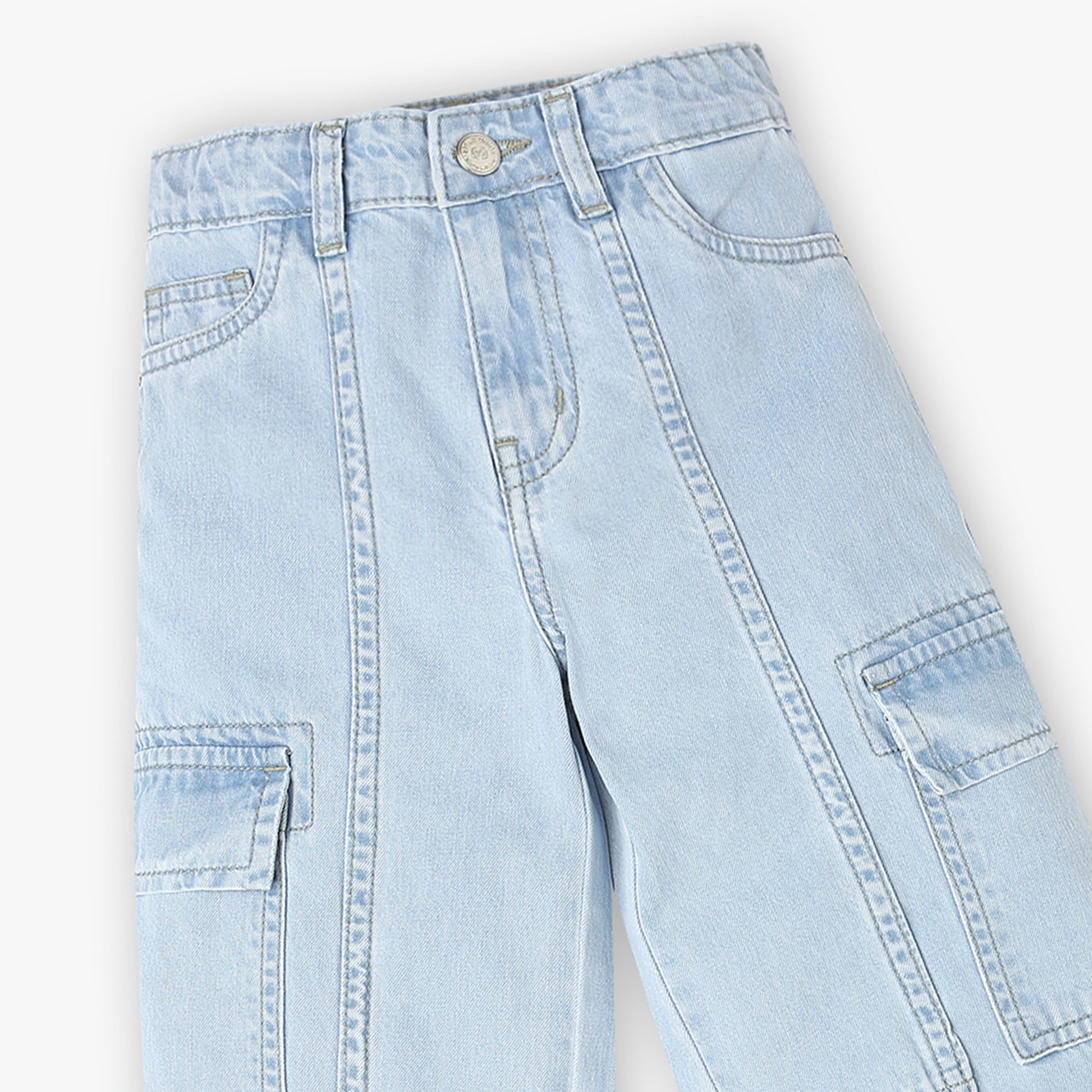 Girls Denim Cargos